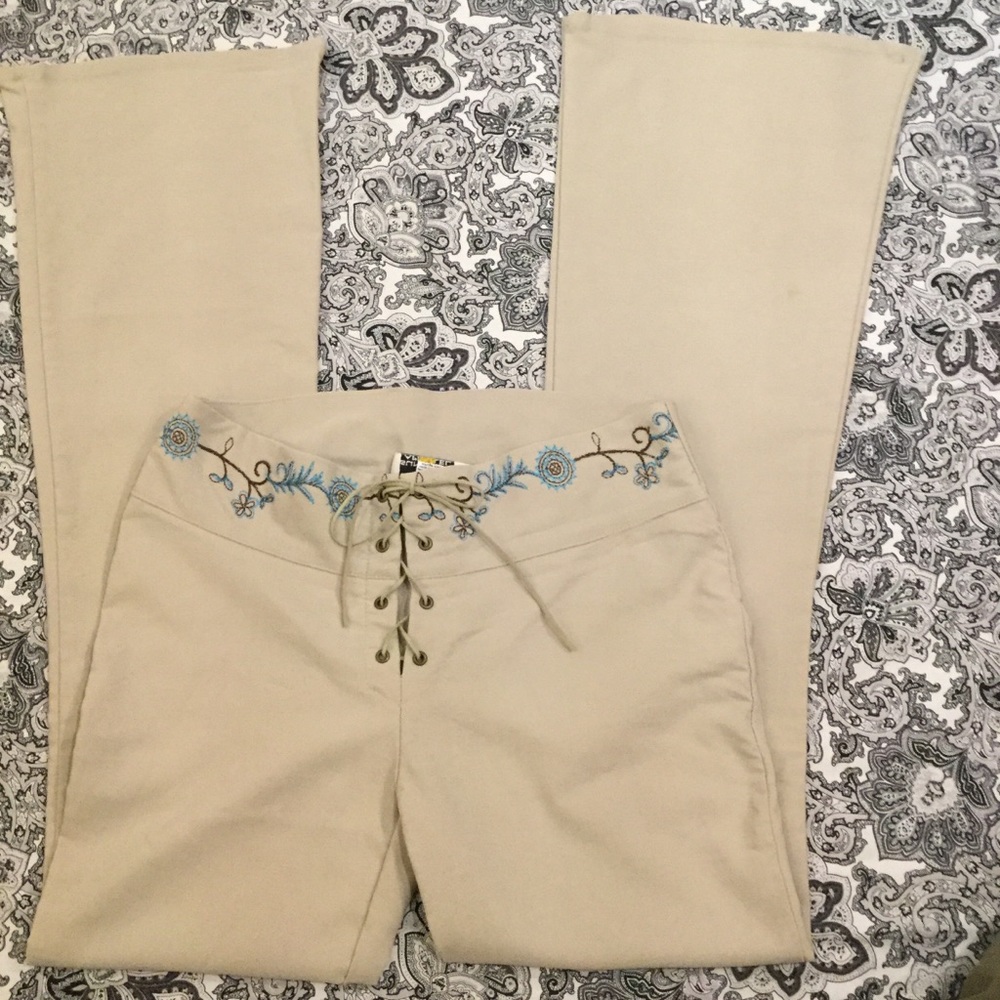 SUNSHINE APPAREL sz11embroidered waist lace up&tie - Picture 2 of 5